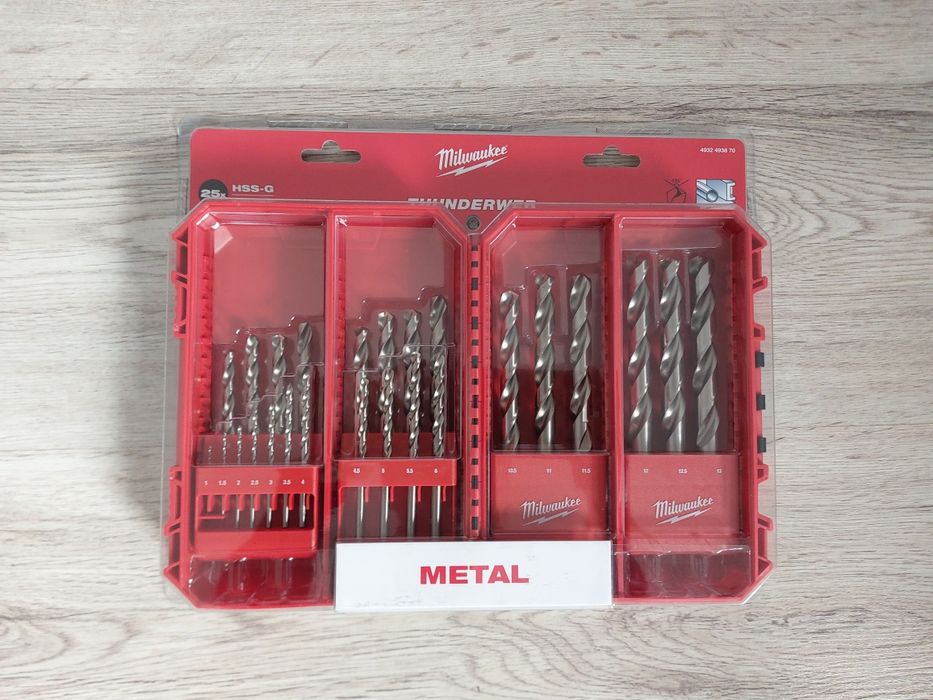 Set burghie milwaukee Thunderweb metal, 25 bucati