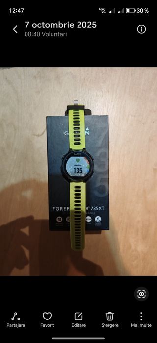 De vânzare Garmin Forerunner 735 XT ca nou, 2 curele, factura