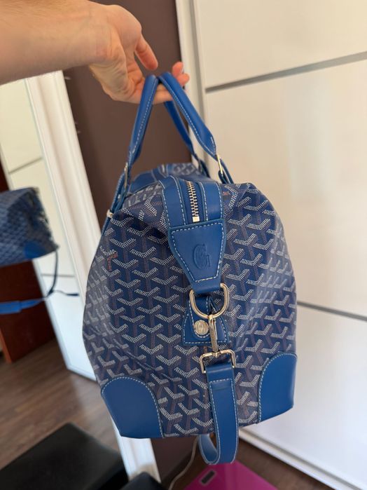 GOYARD Bowling Bag 55 Bleu Goyardine