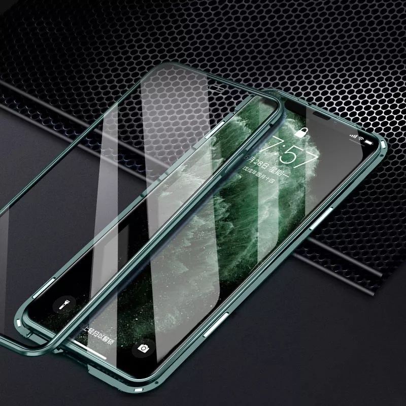 iPhone 14 / 14+ / 14 Pro Max / Двоен 360 градуса магнитен кейс калъф