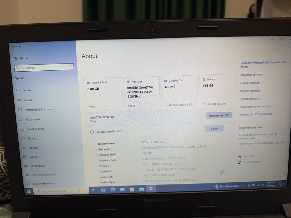 Lenovo b50-80 i5 5200u 8 gbram