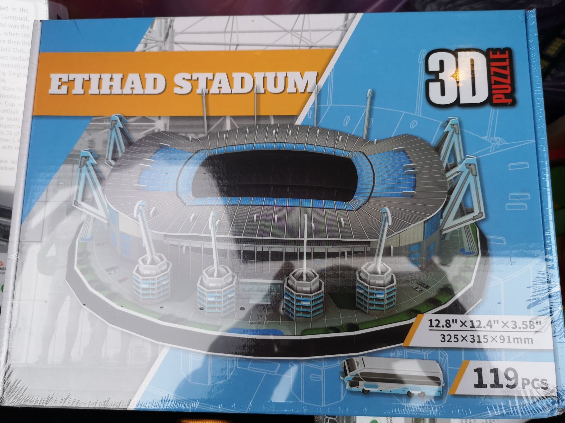 Puzzle 3D stadion fotbal Real Madrid Liverpool Barcelona Man. City