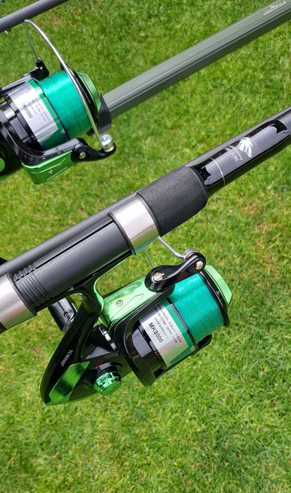 Set Pescuit,4 Lansete Crap 3,90m+4 Mulinete 8000+Rod Pod Echipat