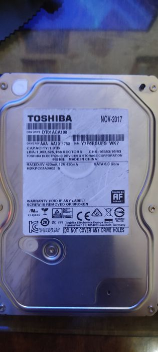 Продам HDD Toshiba 1TB