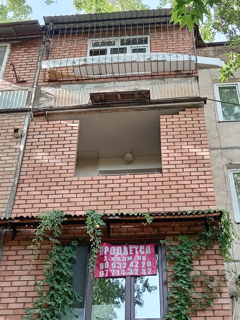 Кладка балкон. Balkonga ablisofka gisht teramiz