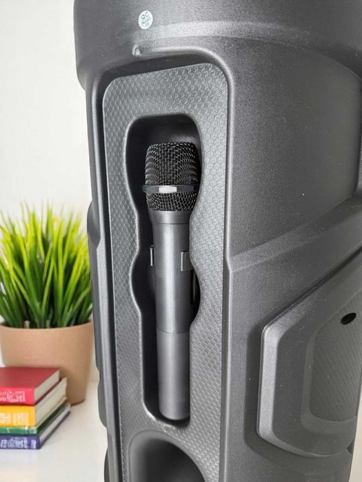 Караоке колонка bluetooth ZQS8302, с беспроводным микрофоном, 80 см