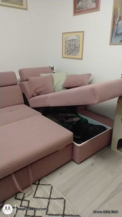 Coltar roz aproape nou, cumparat din fabrica Laguna-Sighet