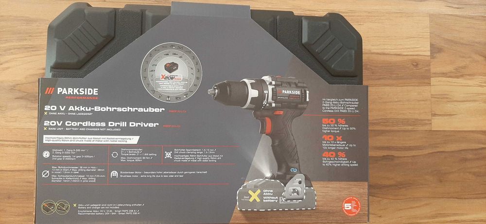 Masina de gaurit si insurubat acumulator 20V PARKSIDE PABSP 20 LI C4