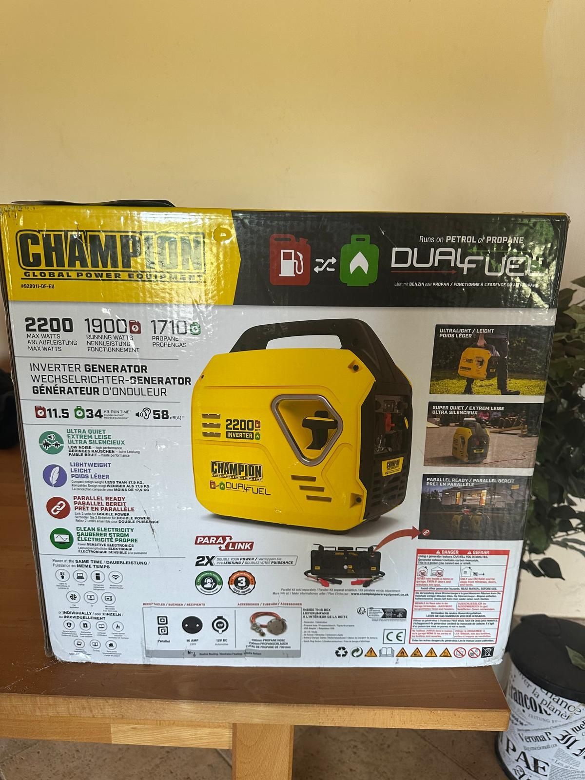 Инверторен генератор Champion 2200 dualfuel