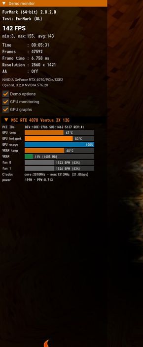 Msi Ventus 3x  Rtx4070 12gb 192Bit GDDR6X