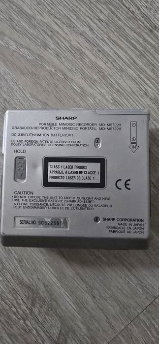 Sharp walkman MiniDisc Recorder Made in Japan + Telecomandă LCD