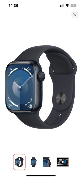 Смарт-часы Apple Watch Series 9 GPS M/L 45 мм синий-черный