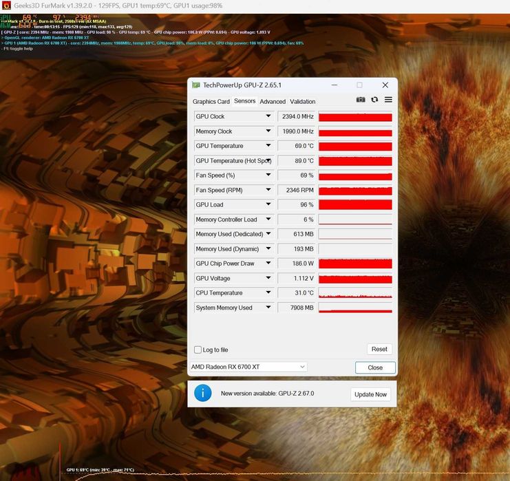 Placă video AMD Radeon RX 6700 XT 12GB GDDR6, model de referință