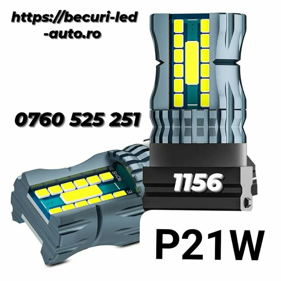 Set Doua Becuri Led Liquid P21W-1156 Cu Can-bus