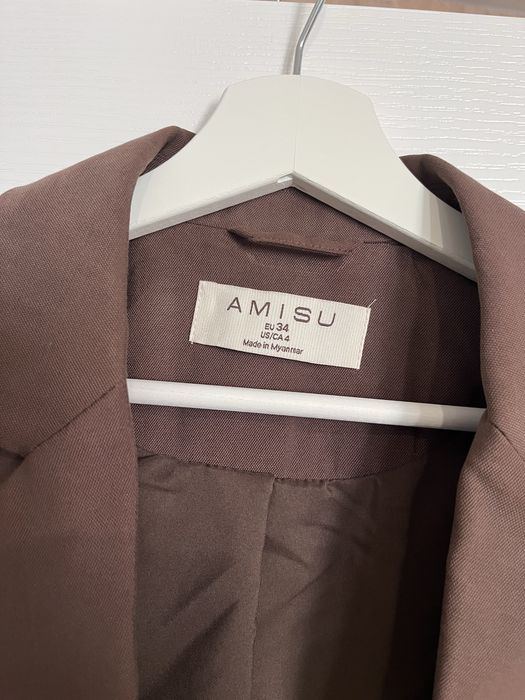Дамско сако/блейзър Amisu, кафяв цвят, 34/XS размер