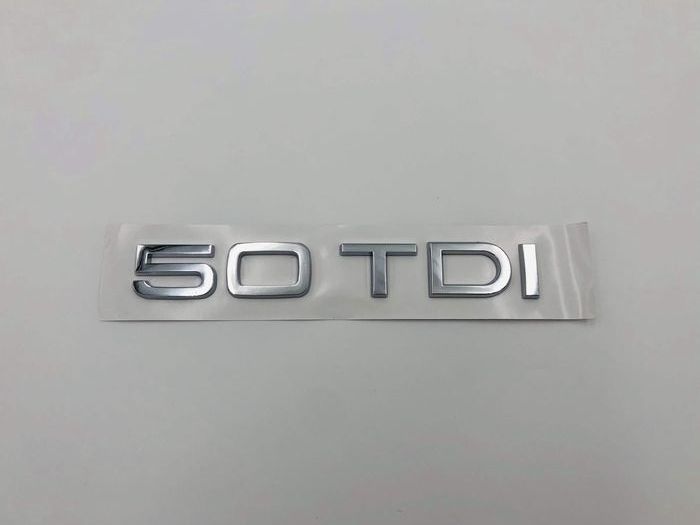 Emblema Audi 50 TDI spate crom