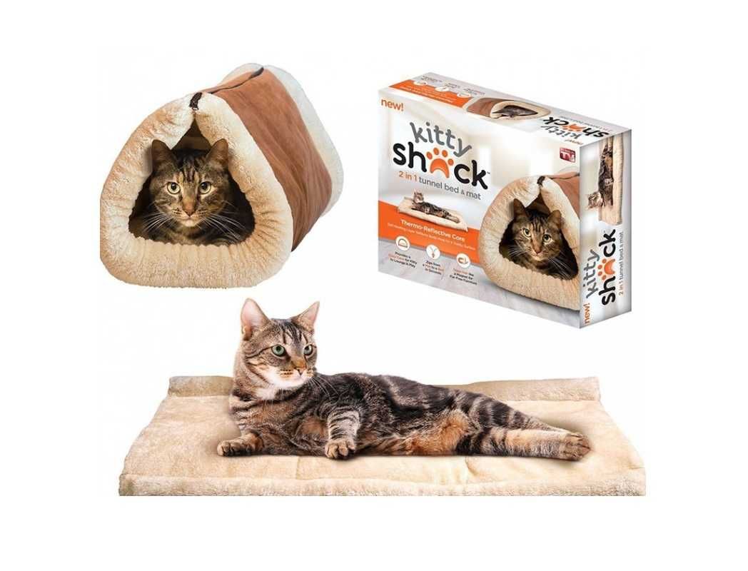 Kitty Shack Легло и къщичка тунел за котки и домашни любимци 2 в 1