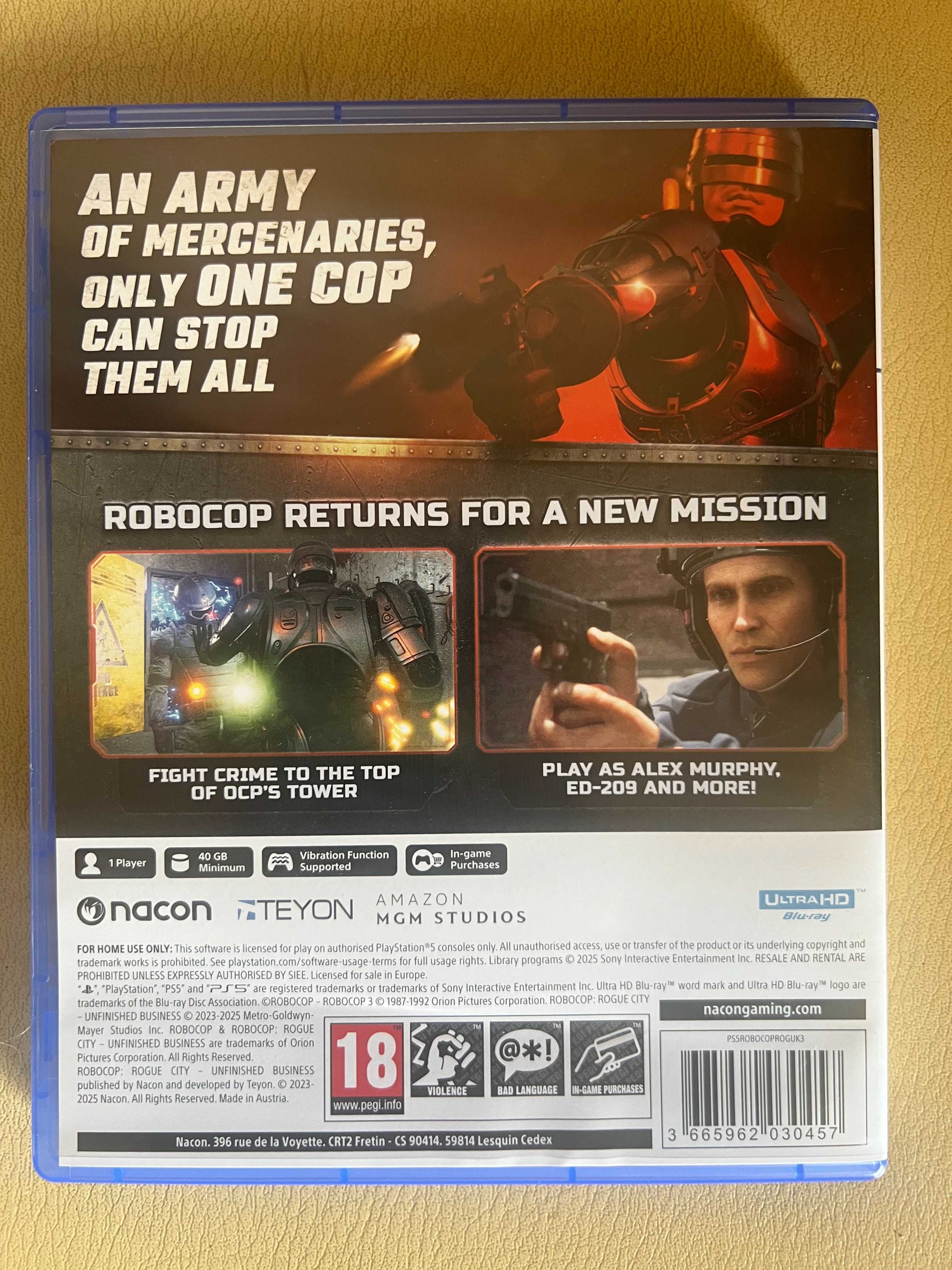 RoboCop Rogue City Unfinished Business за PS5/ПС5/PlayStation 5