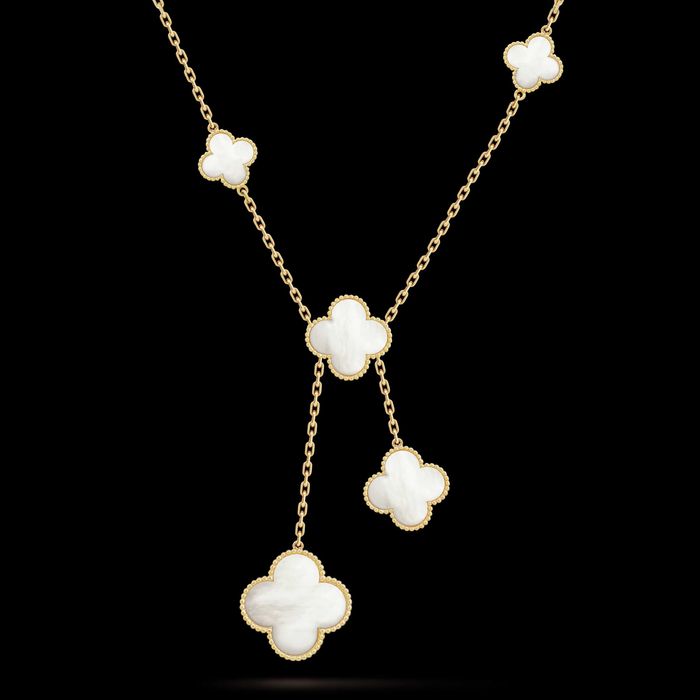 Van Cleef & Arpels VCA Gold 6 Magic Mother Pearl Alhambra Дамско Колие