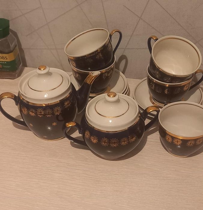 Чайный кобальтовый сервиз