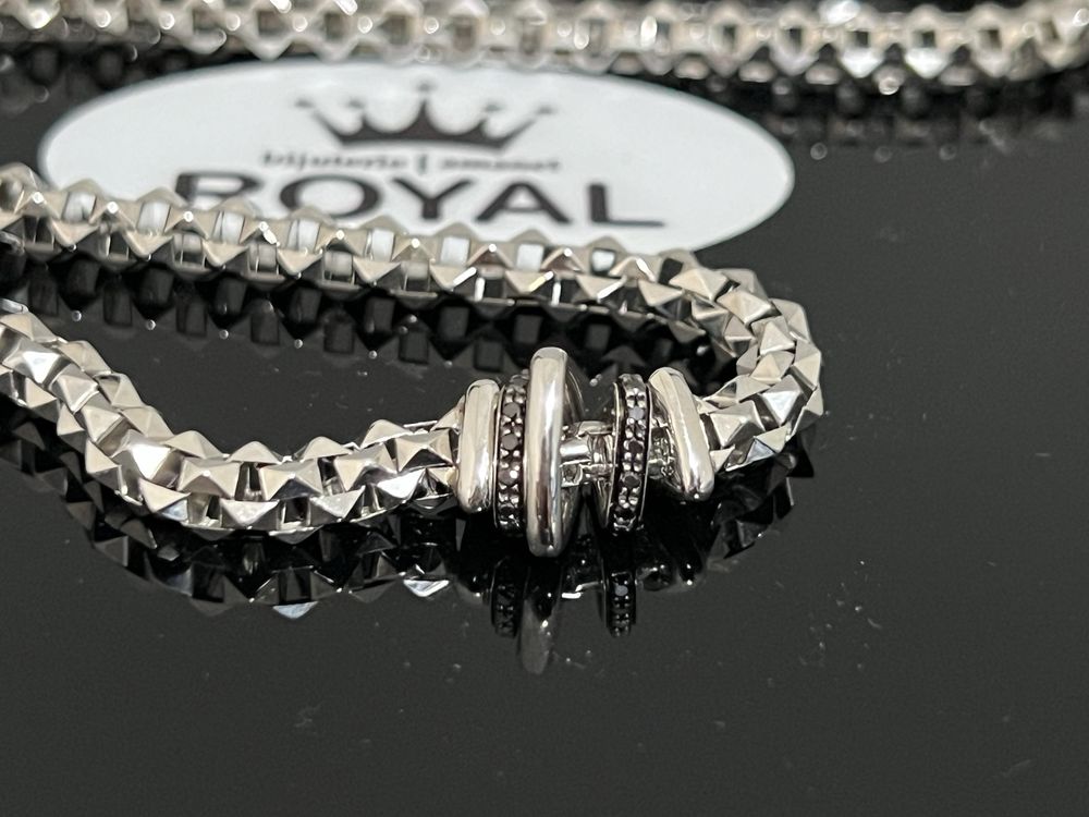 Bijuteria Royal CB : Colier damă aur alb 18K 750 28,10 grame