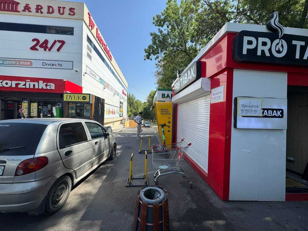Продаётся будка, стоянка “Корзинка ” Домбробод 24/7