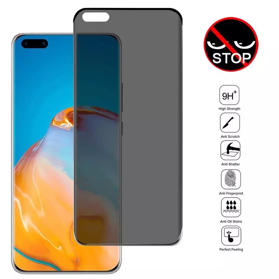 Huawei P40 P30 PRO - Folie Sticla Curbata 6D Privacy Black Curved