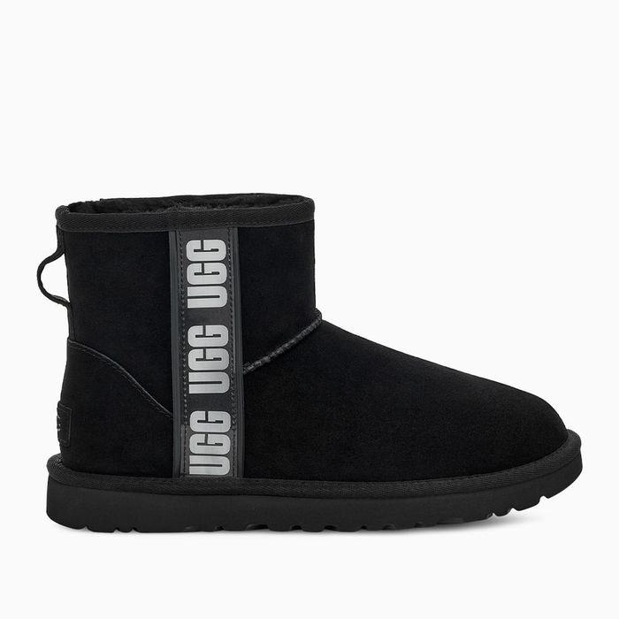 Оригинални ботуши UGG Classic Mini Side Logo II black