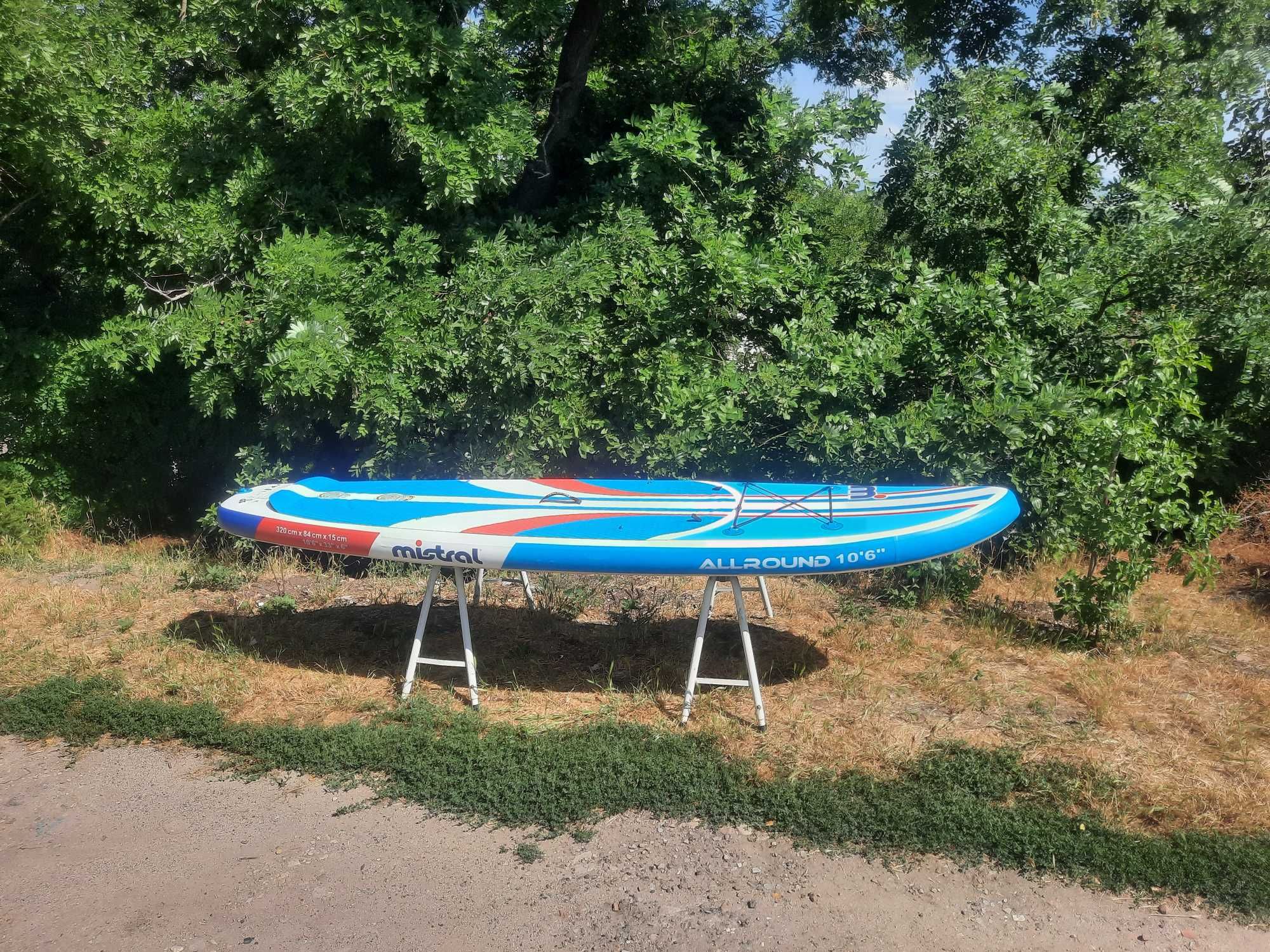 Надуваем падълборд SUP дъска  Mistral Allround 10'6'' двукамерна