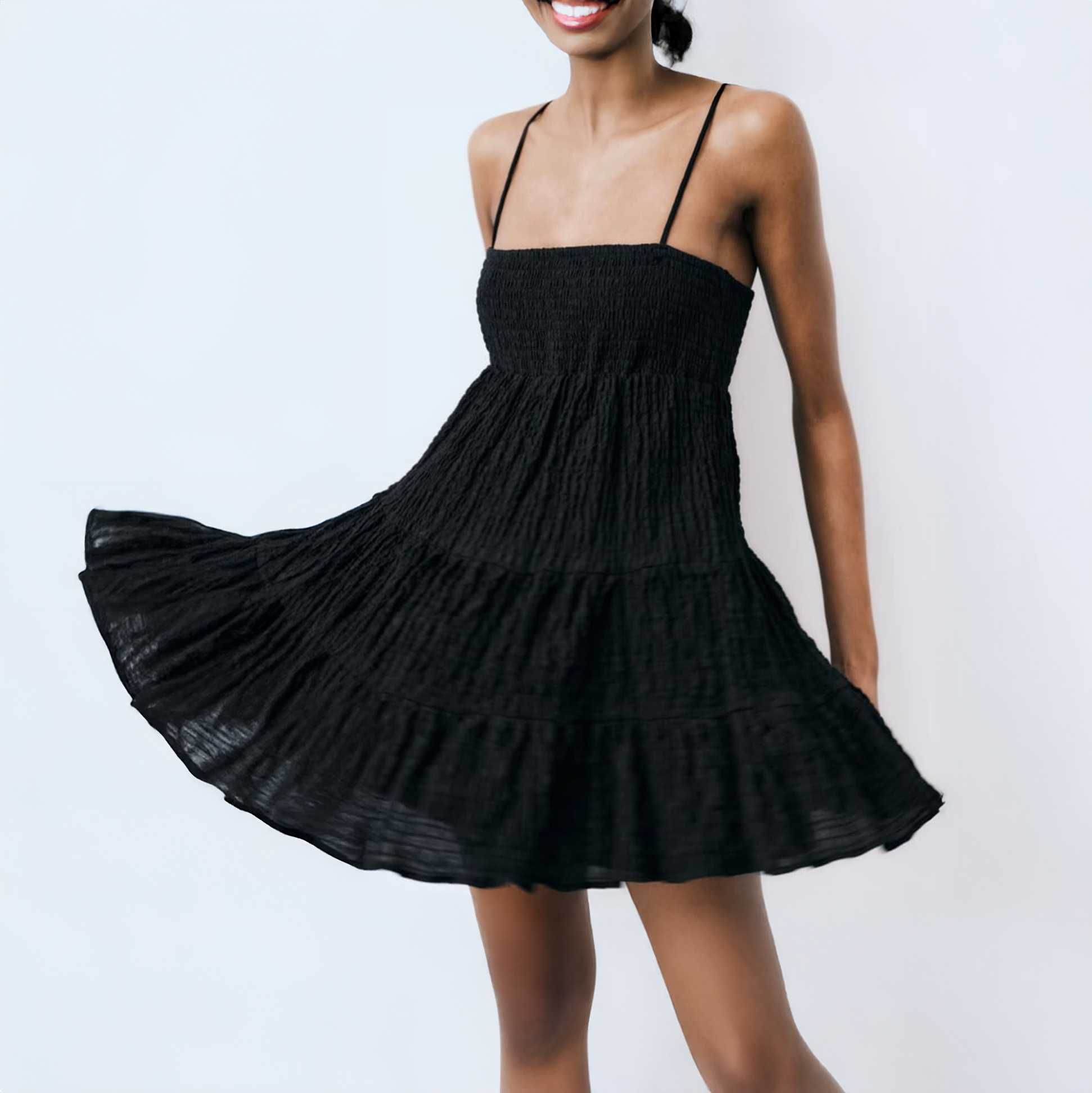 Нова памучна мини рокля Zara, XS