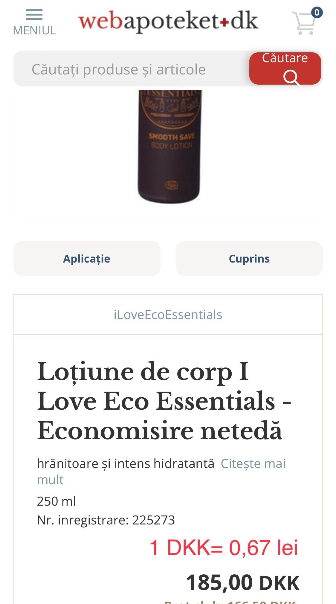Loțiune/ crema de corp Body Lotion I Love Eco Essentials, Smooth Save