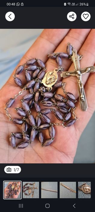 Rozariu vintage argint