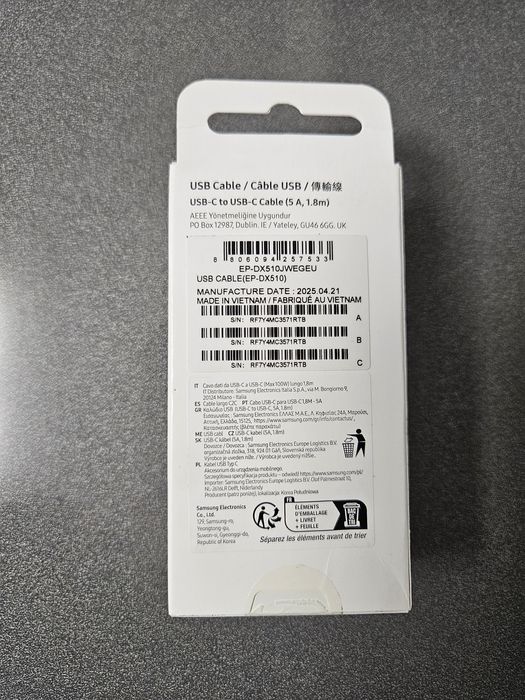 Incarcator adaptor cablu samsung original NOU