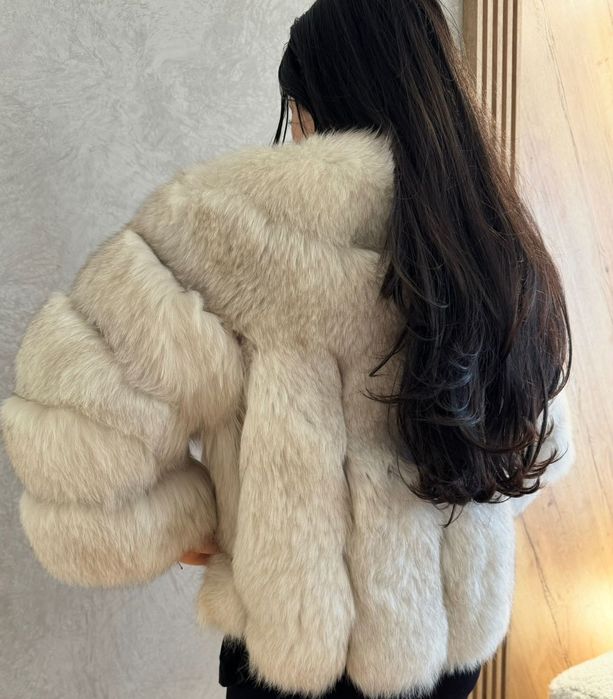 Дамско палто от естествен косъм