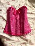 Bustiera cu corset fucsia