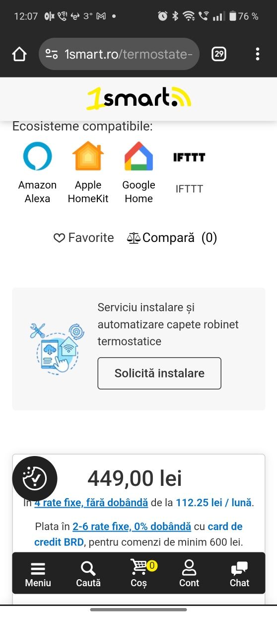 Cap robinet termostat PREMIUM calorifer smart Tado Smart Radiator V