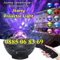 Лампа прожектор с дистанционно Starry Projector Light, диско лампа