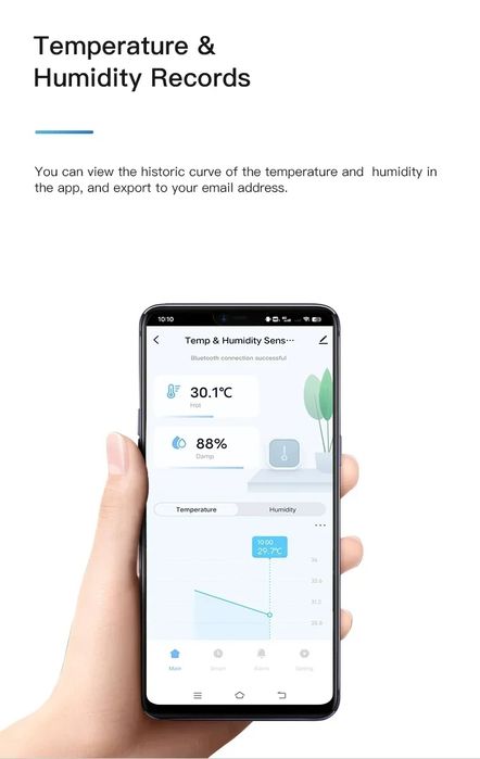 Смарт Bluetooth термометър и влагомер Tuya – сензор за температура