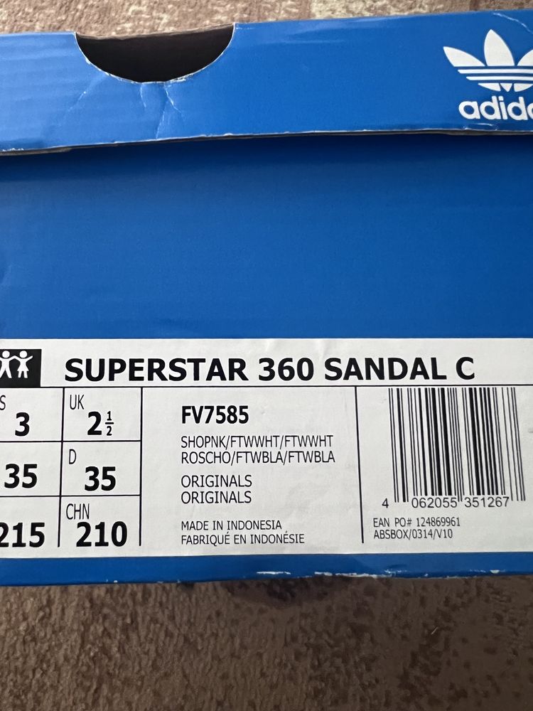 Adidas Superstar 360 sandal C 35 номер