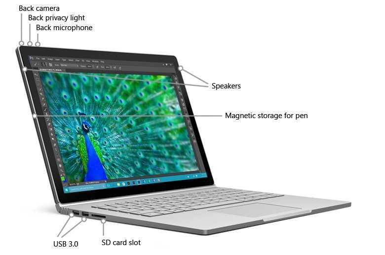 Surface Book i7-6600U 2.81GHz SSD 512GB 16GB RAM NVIDIA GeForce