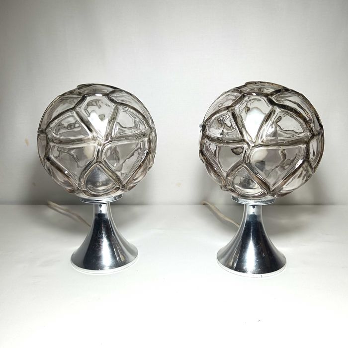 Veioze dormitor/accent MCM, Richard Essig, Sputnik, Space Age, vintage