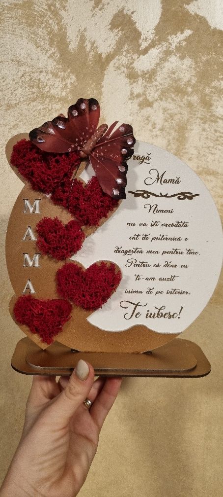 Rama/ Cadou cu licheni naturali pentru mama