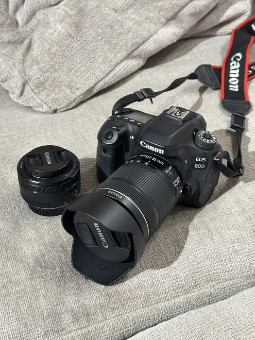 Canon 80d cu obiectiv canon 50mm si obiectiv canon 18-135mm