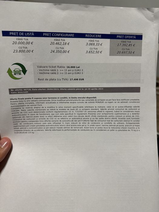 Ford Puma Titanium 1.0l EcoBoost Hybrid (mHEV) 125 CP M6