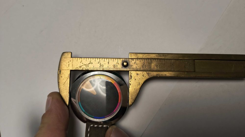 Ceas mecanic vintage cult hipster, anii ’70, Chromachron“ Colour Time”