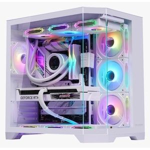 Carcasa Noua, 7 ventilatoare RGB, alb