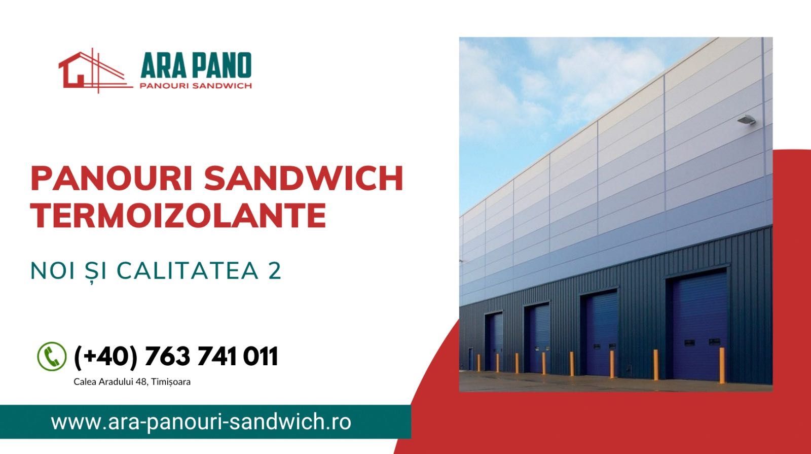 Panouri sandwich Termoizolante Cal1 / Cal 2 Perete Acoperis Timisoara