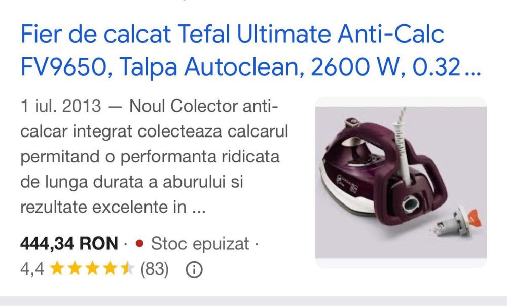 Fier de calca Tefal!