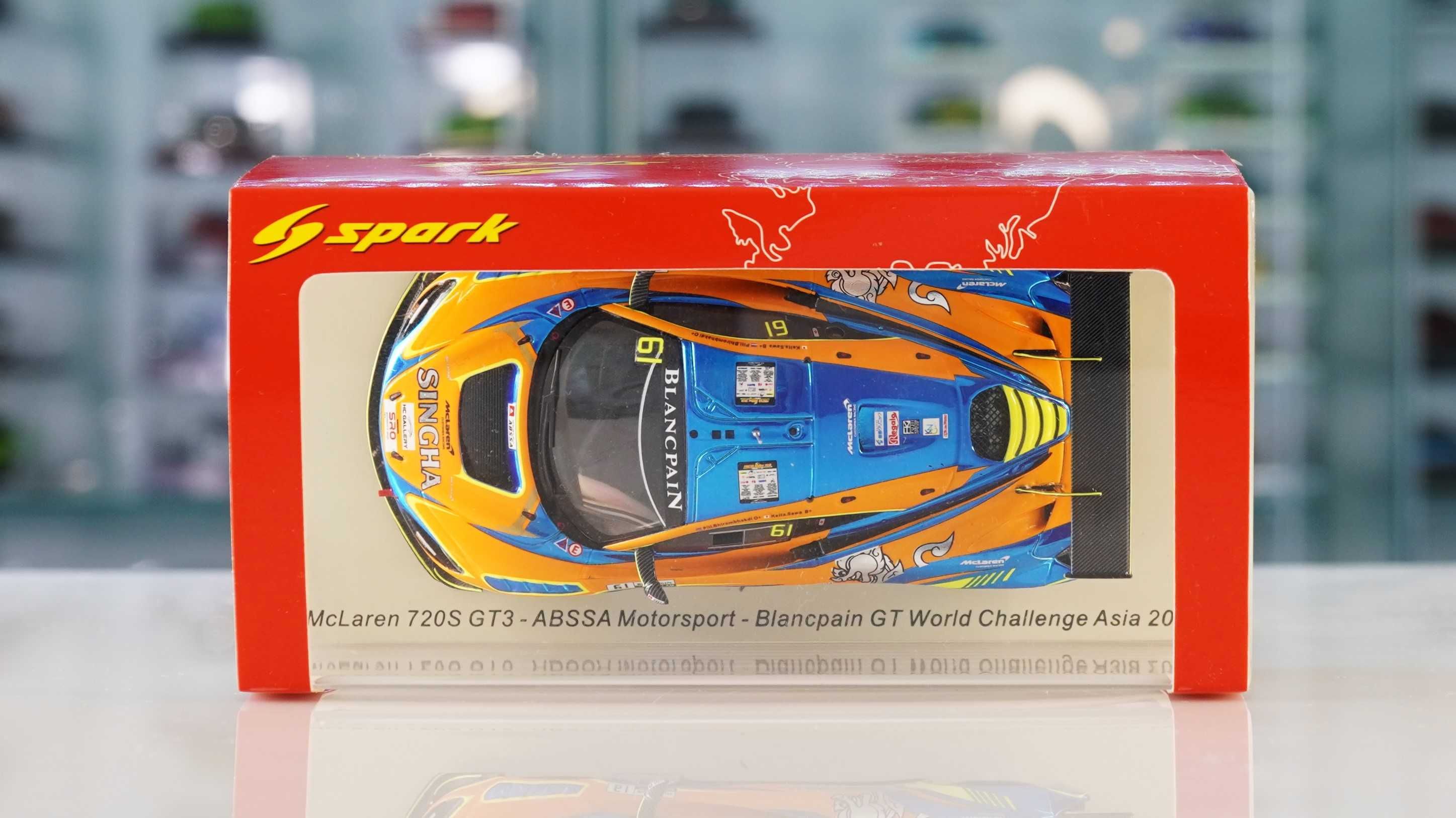 2019 McLaren 720S GT3 No.61 ABSSA Motorsport Blancpain GT - Spark 1/43