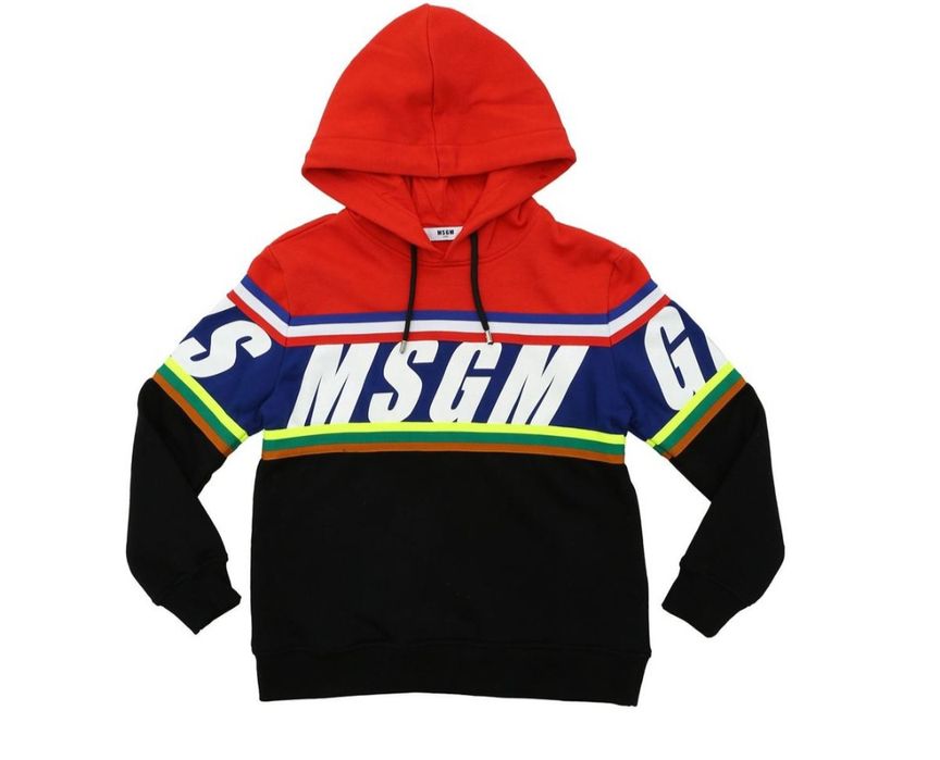 Hanorac  superb colorat cu gluga MSGM 14 ani